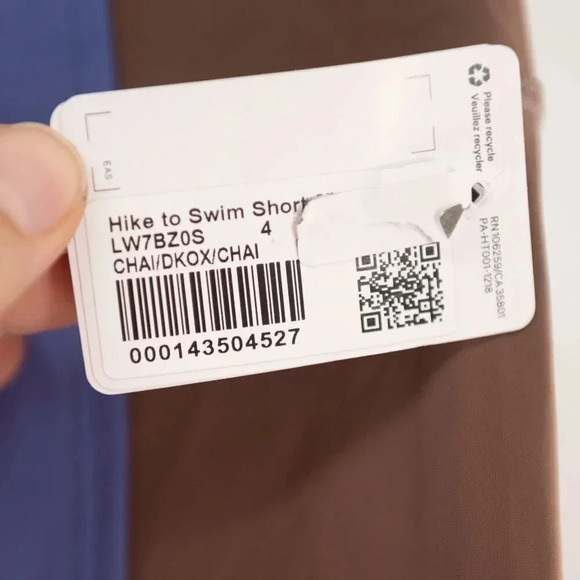 Lululemon Hike to Swim Short 6" Charged Indigo / Dark Oxide / 4 NWT - Picture 7 of 12